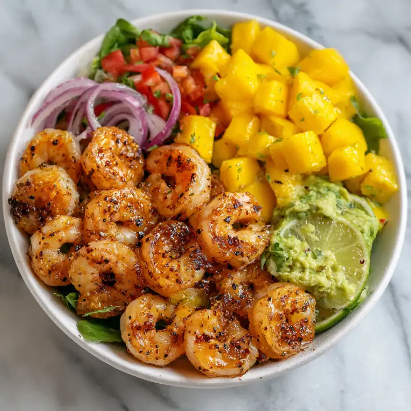 Sweet Chili Mango Shrimp Bowl