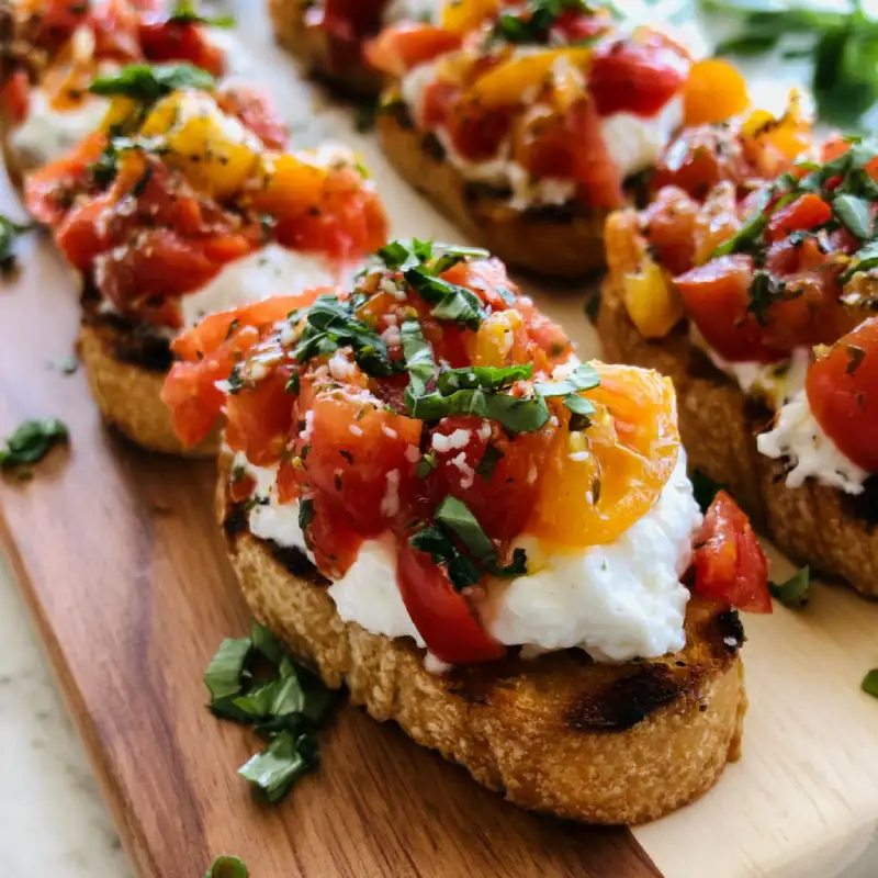 Tomato Burrata Bruschetta