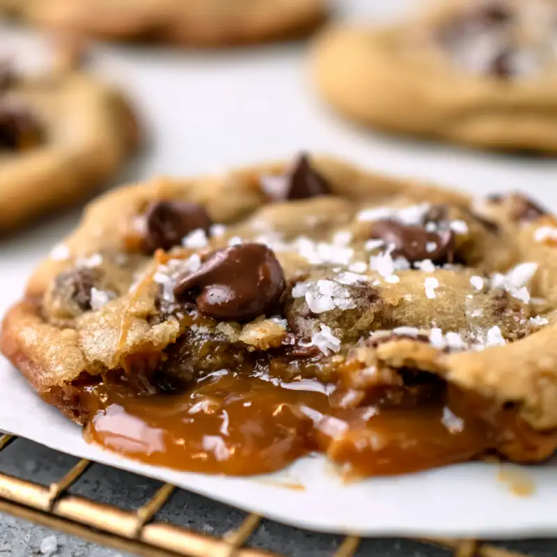 Salted Caramel Chocolate Chip Cookies