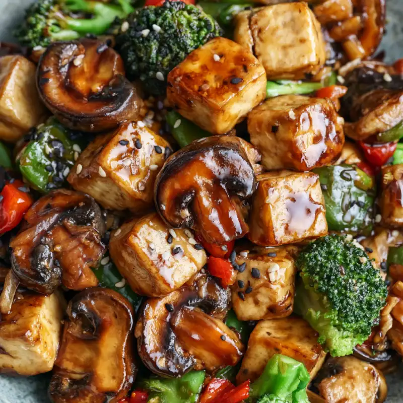Mushroom and Tofu Stir-Fry