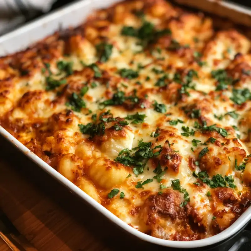 Cheesy Baked Gnocchi Casserole