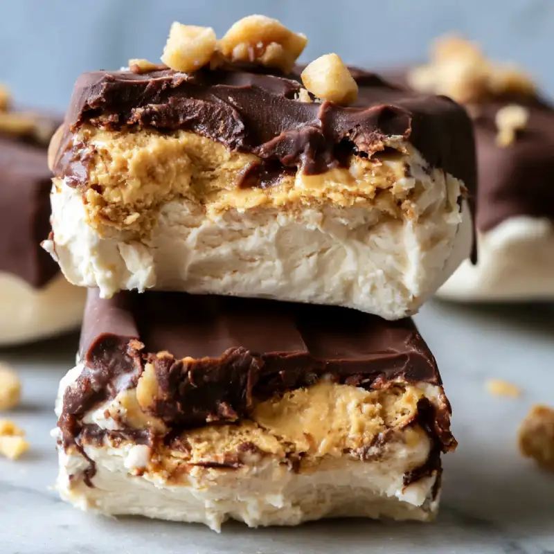 Peanut Butter Frozen Yogurt Bars