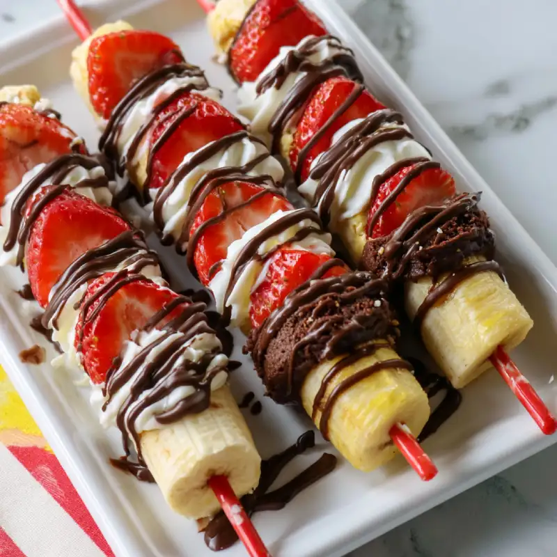 Banana Split Skewers