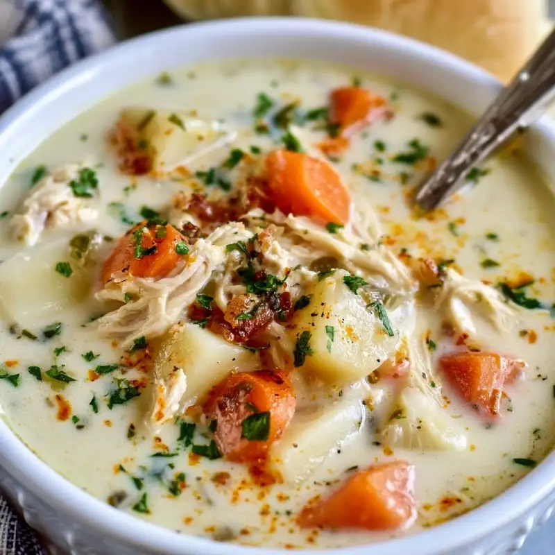 Crockpot Creamy Chicken and Potato Soup