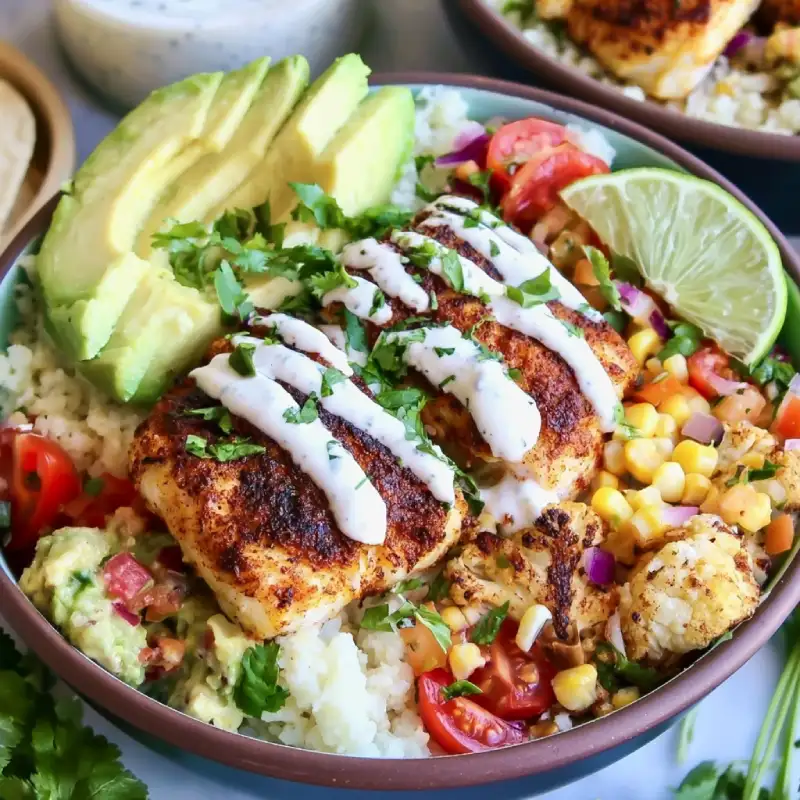 Low Carb Fish Taco Bowls